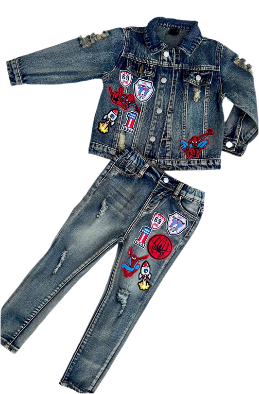 Vintage Spider Man Jean Set