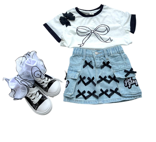 bow girl gang skirt